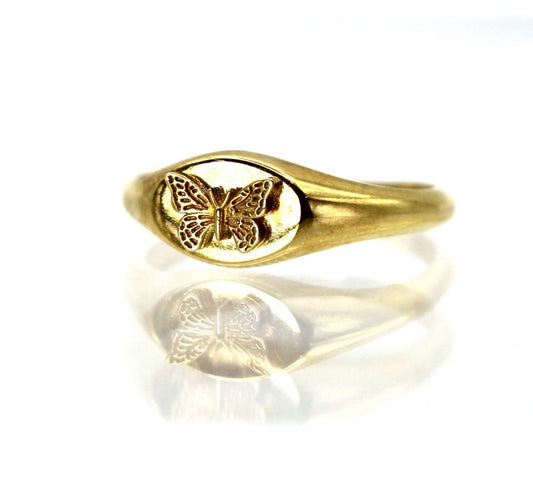 Butterfly Signet Ring.