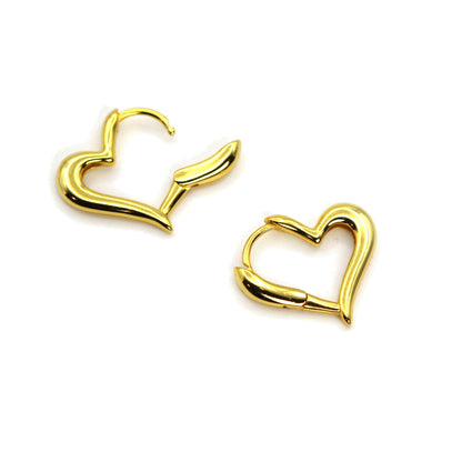 Unique Lovely Heart Shape Hoop Earrings.