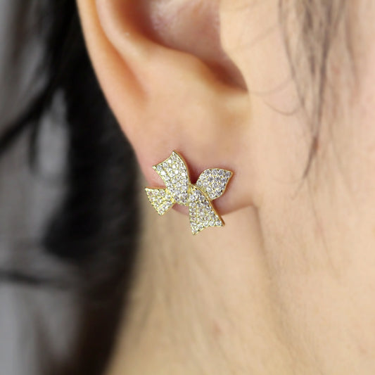 Bold Cute Ribbon Stud Earrings