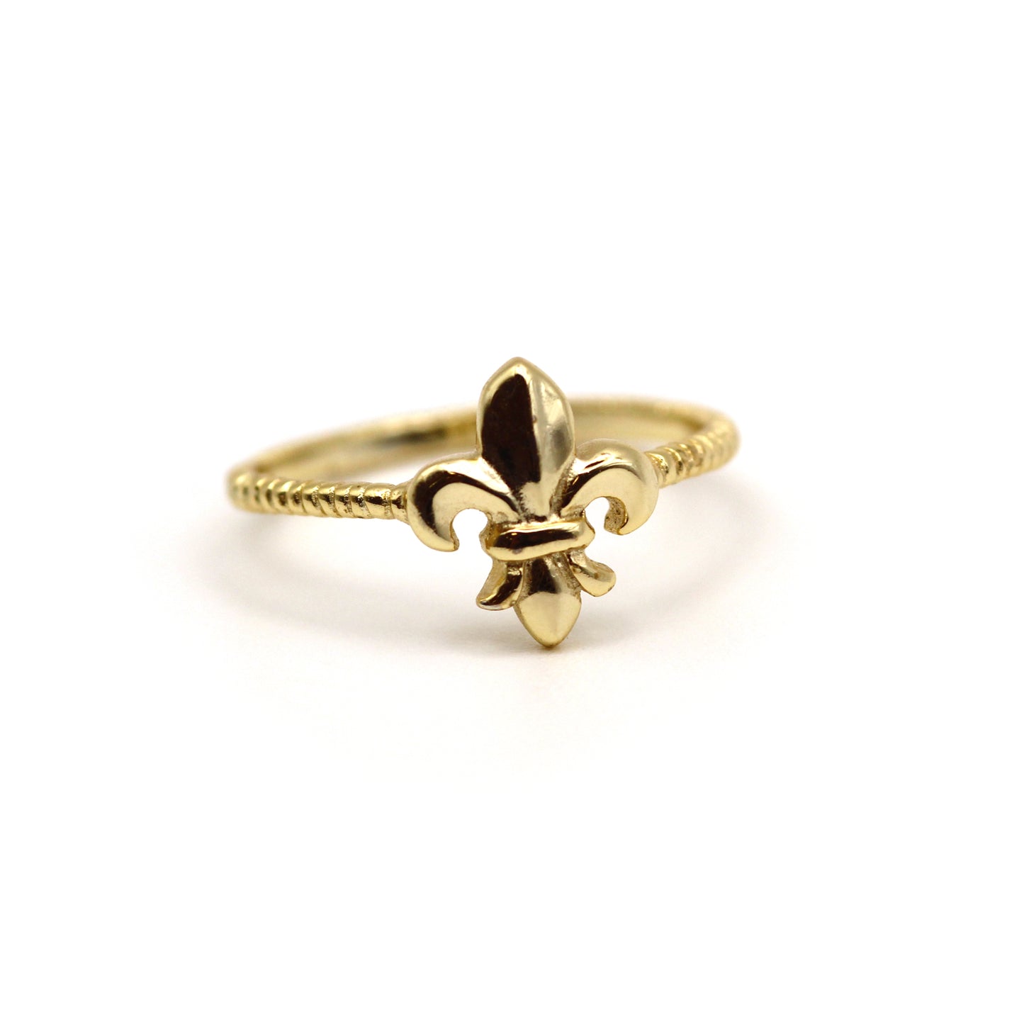 18k Antique Fleur De Lis Ring