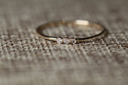 14k Trio Diamond Eternity Ring