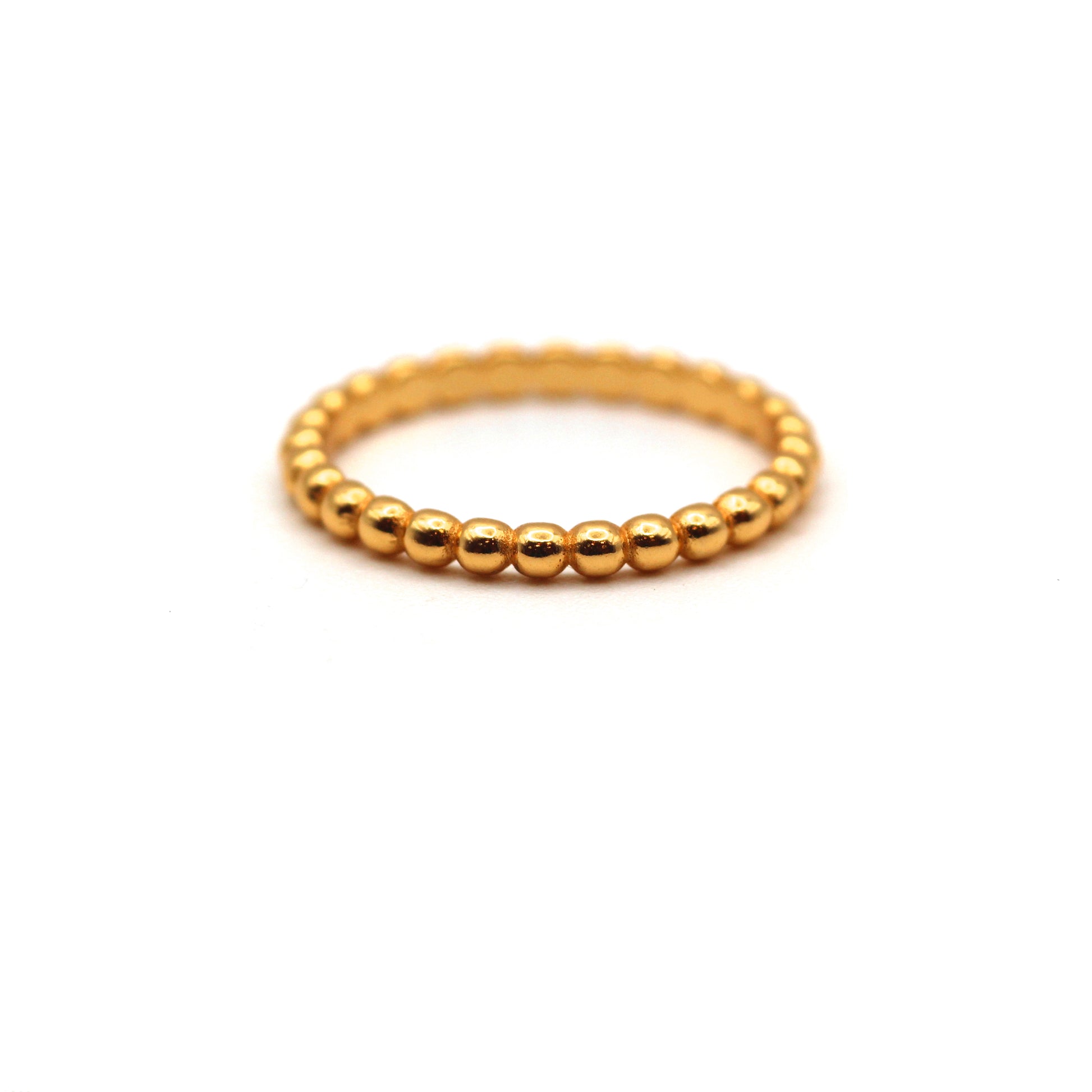 Handmade Eternity Beads Gold Ring.