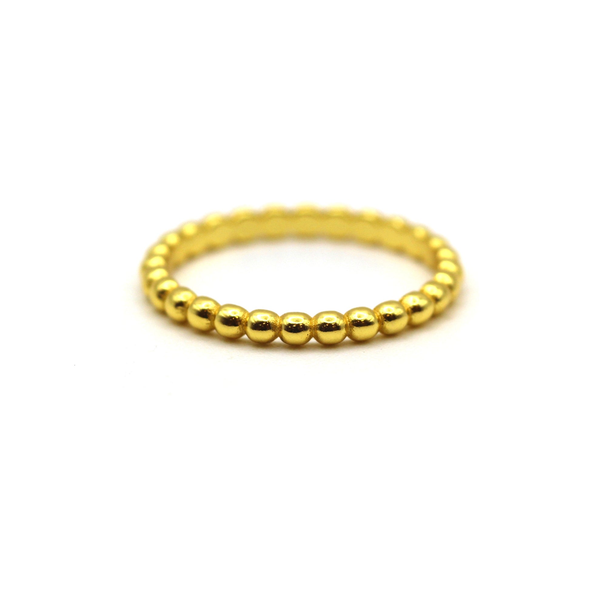 Handmade Eternity Beads Gold Ring.