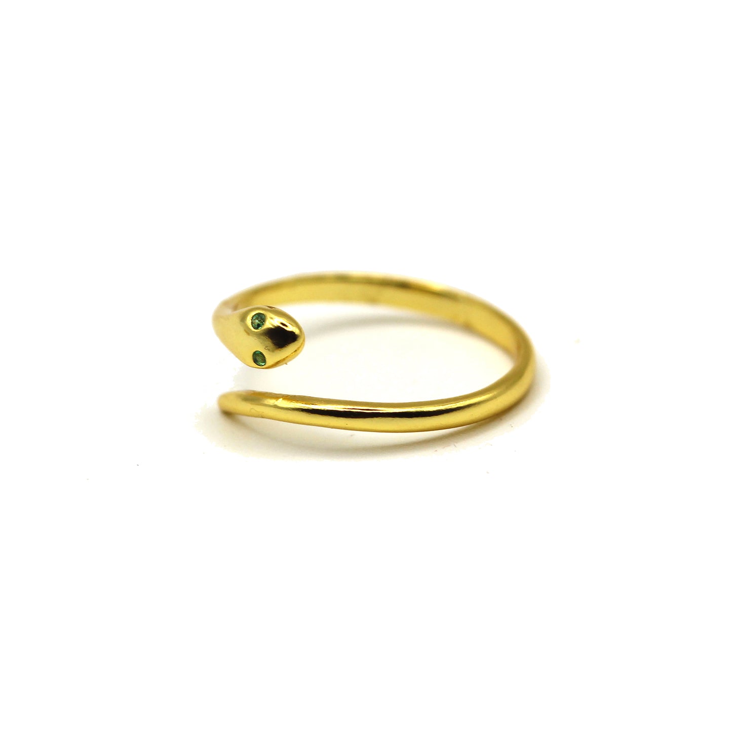 14k Emerald Snake Gold Ring