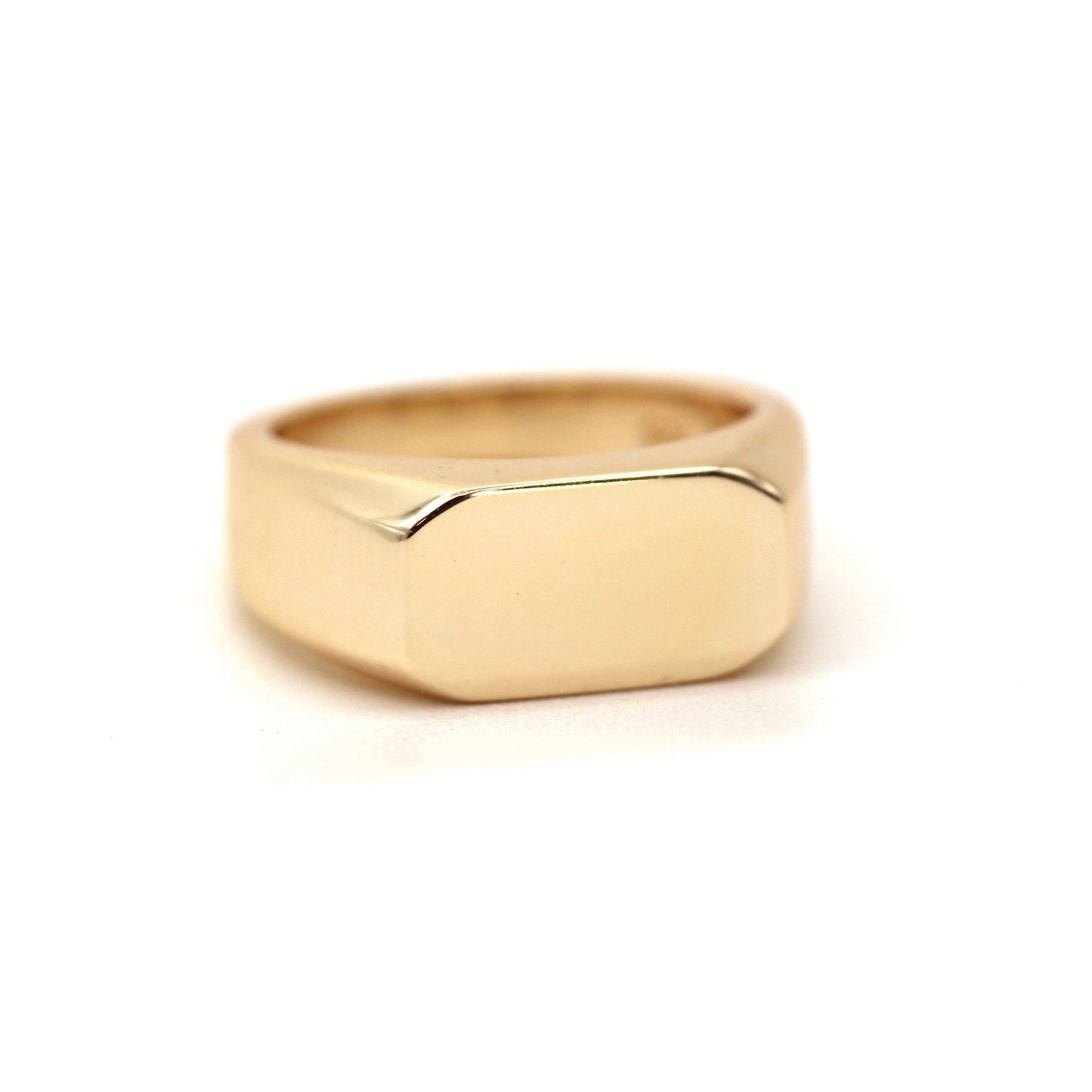 14k Gold Bold Signet Ring