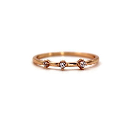 Tree Natural Diamond Eternity Yellow Gold Ring