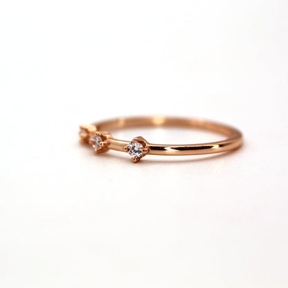 Tree Natural Diamond Eternity Yellow Gold Ring