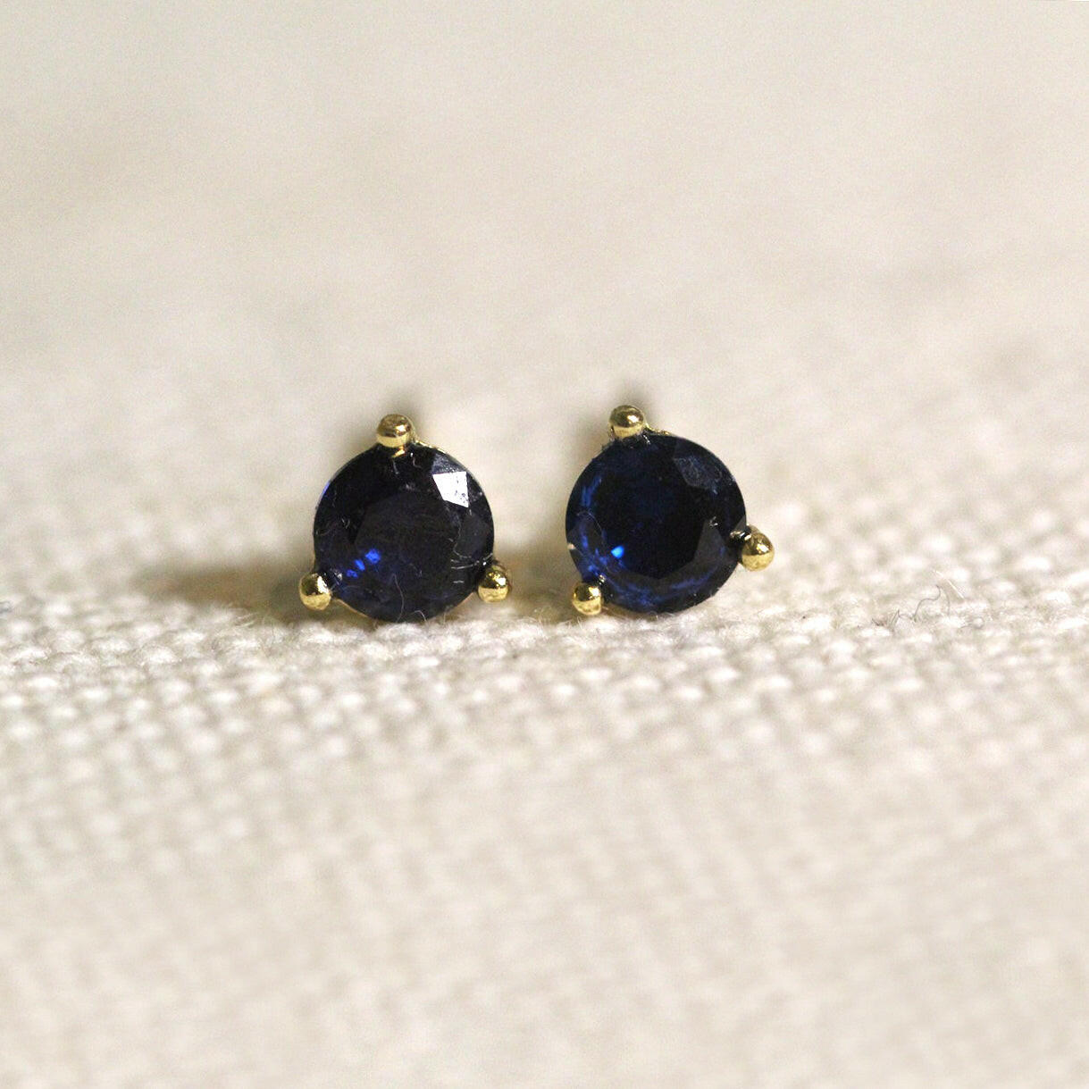 14k Gold Birthstone Earrings.