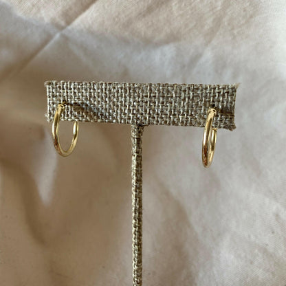 Sterling Silver Hoop Gold Earrings.