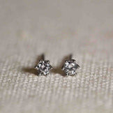 14k 4mm Natural Diamond Stud Earrings – VicStone.NYC
