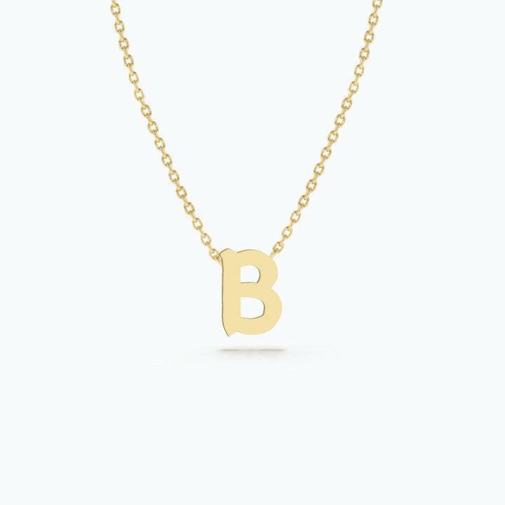 14k Gold Customized initial Necklace.