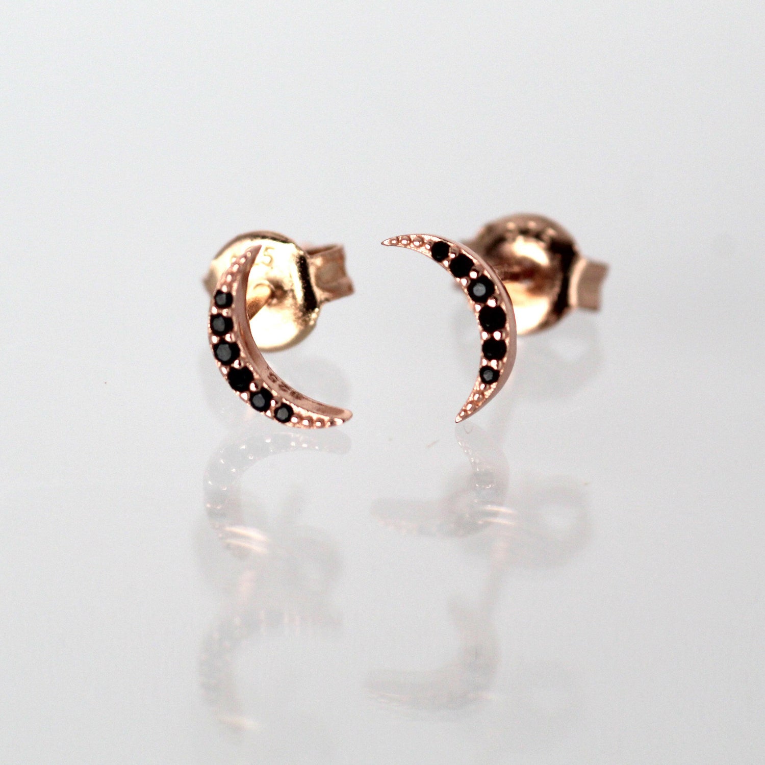 18k Pink Gold Small Sun,18k Pink Gold Small Moon & 18k Pink Gold Tiny 5  Point Star