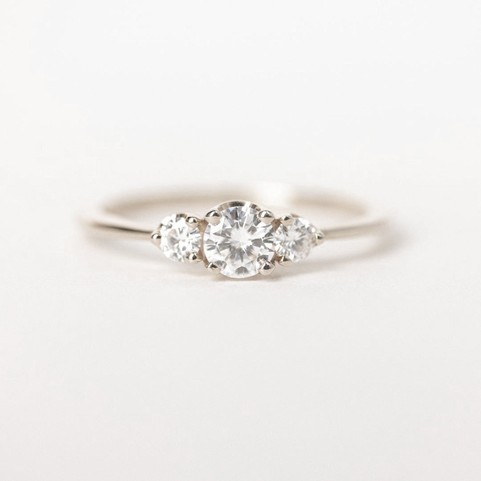 Three Diamond Engagement Ring l Engagement Jewelry Designer Brand in ...