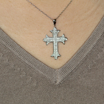 Diamond Cross Necklace with Diamonds.