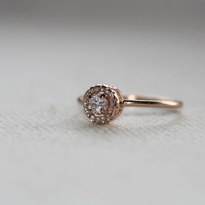 Halo Diamond Engagement Ring.