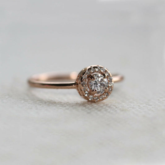 Halo Diamond Engagement Ring.