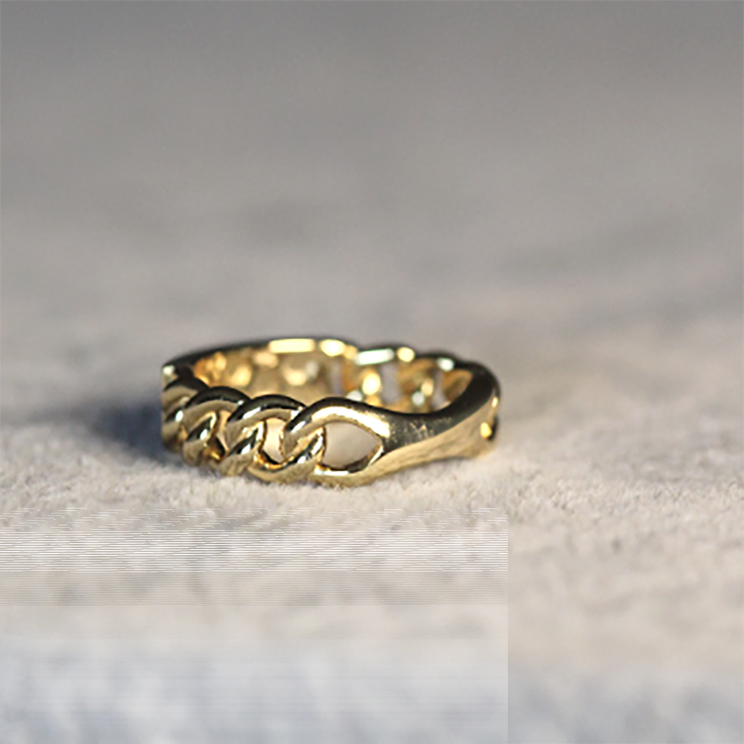 14k Chain Signet Ring 