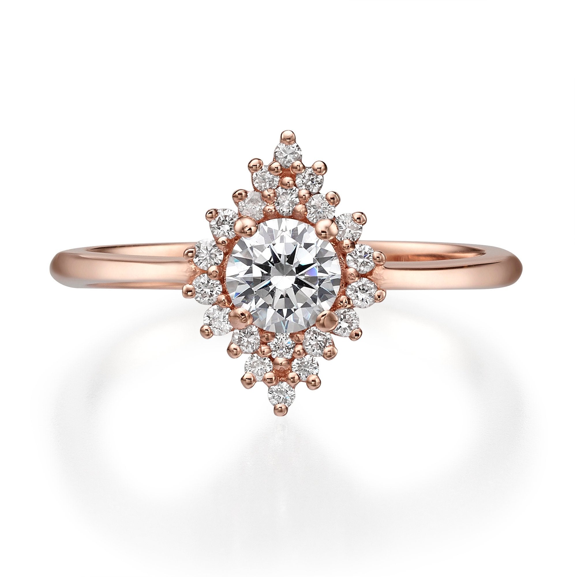 Unique Design Natural Diamond Engagement Ring – VicStone.NYC