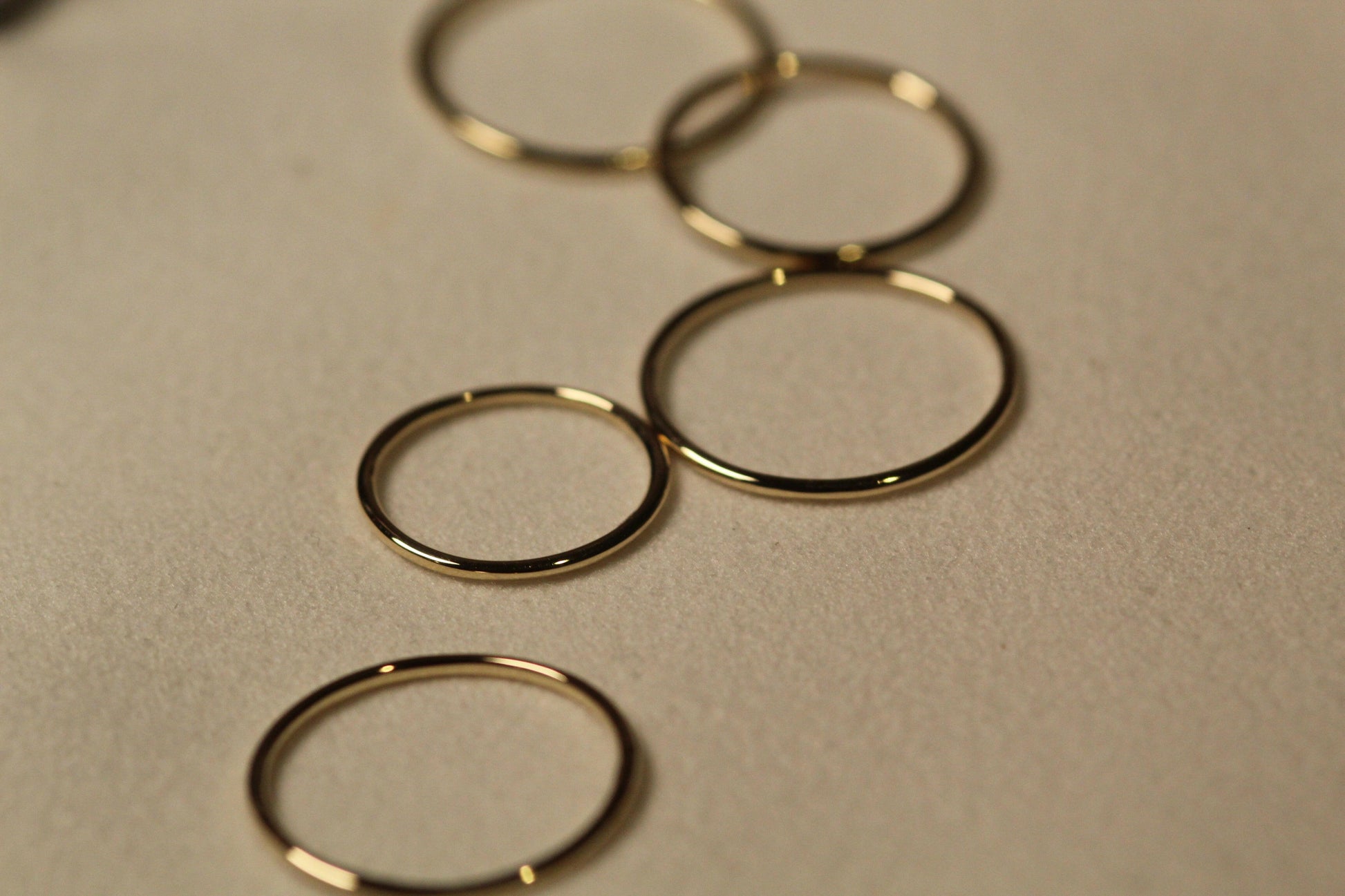 14k little thin ring - handcraft jewelry brand.