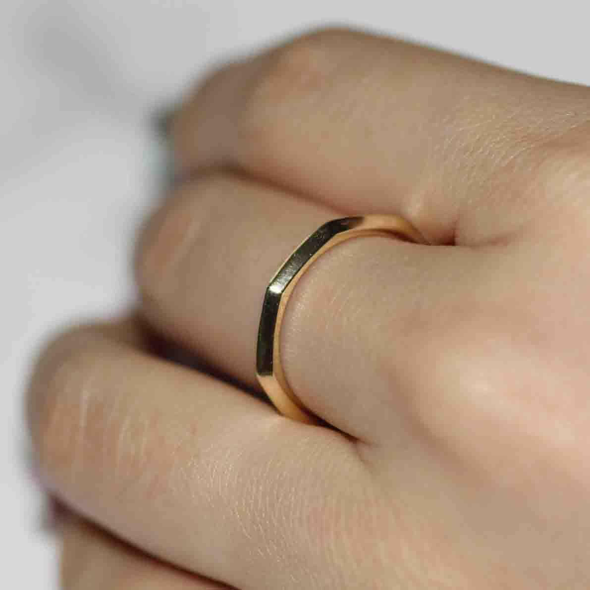 Gold Simple Ring.