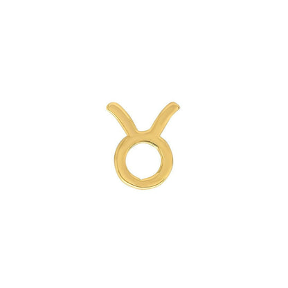 14k Gold Zodiac Earrings - Taurus Apr 21 - May 20.