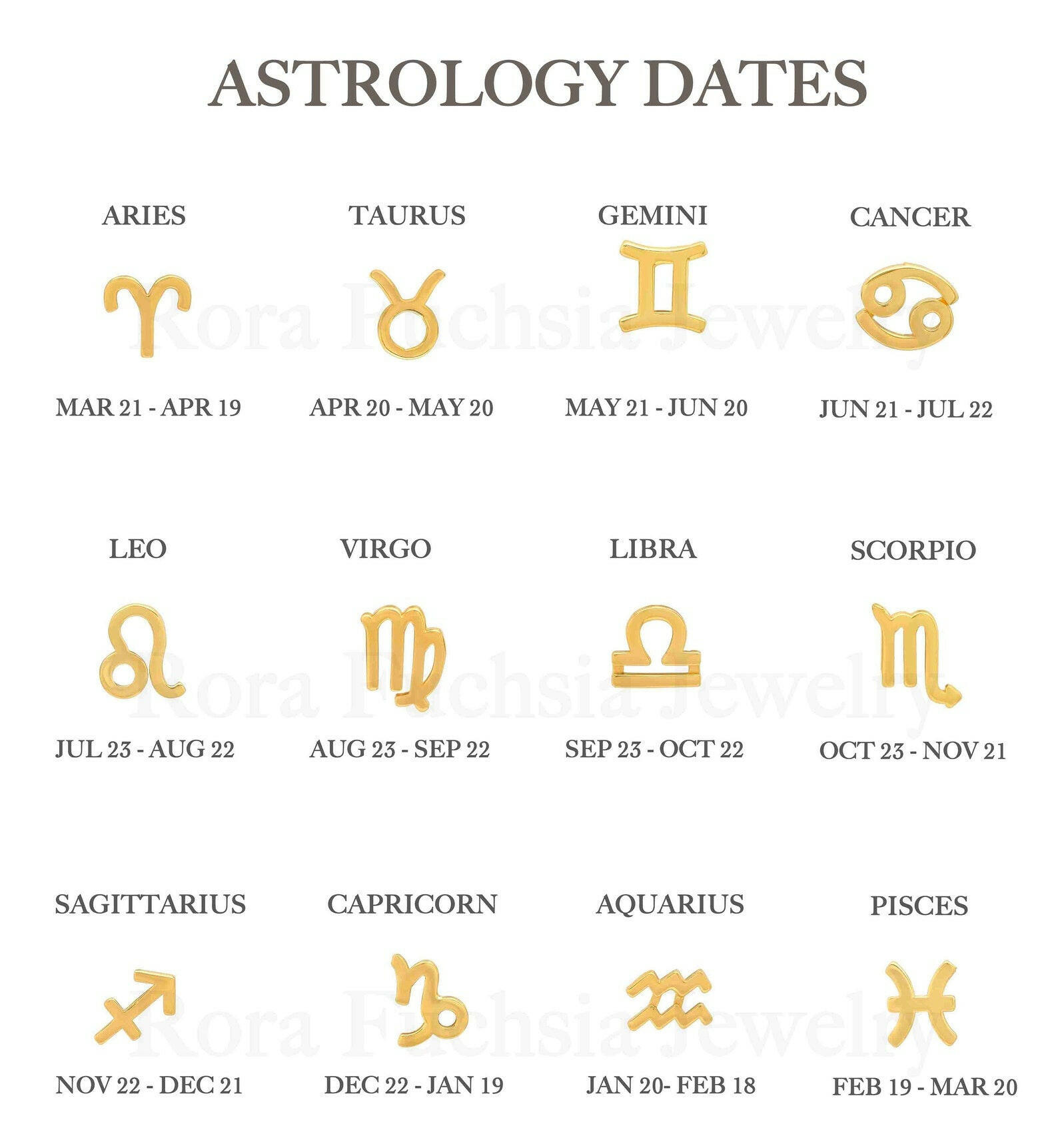 14k Gold Zodiac Earrings - Aries Mar 21 - Apr 20.