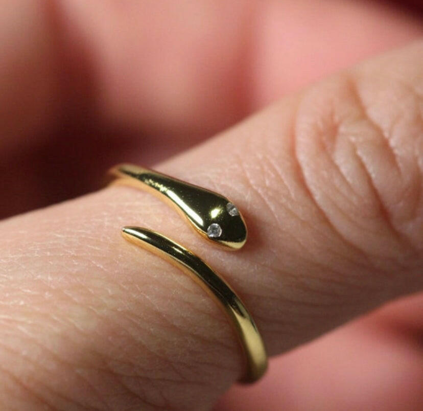 14k Gold Snake Ring.